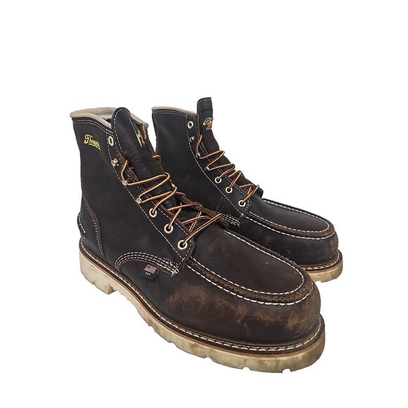 Thorogood Men's 6" Steel Toe Moc Toe Waterproof Work Boots U.S.A. 804-4940 10 2E - Picture 1 of 7